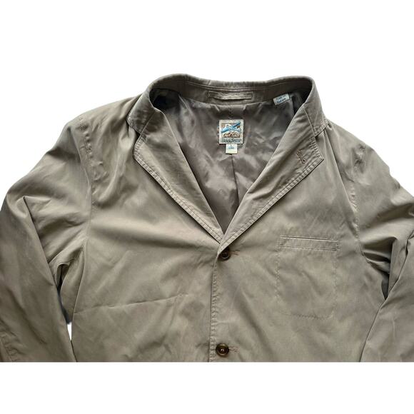 TravelSmith Long Large Men's Jacket Khaki Front Button - Picture 3 of 8